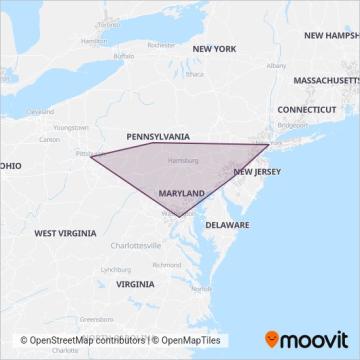 Megabus coverage area map