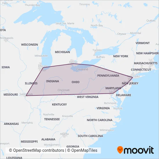 Greyhound-us coverage area map