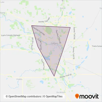 CTrain coverage area map