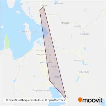 UTA (Rail) coverage area map