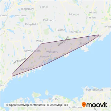 Norwalk Transit District coverage area map