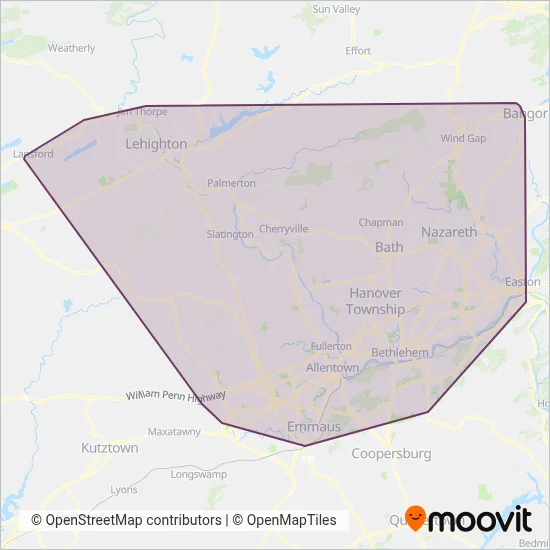 LANTA coverage area map