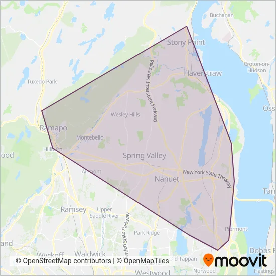 TOR coverage area map