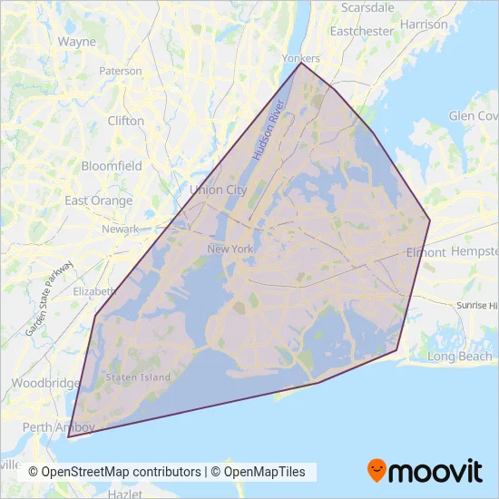 MTA New York City Transit - Express routes coverage area map