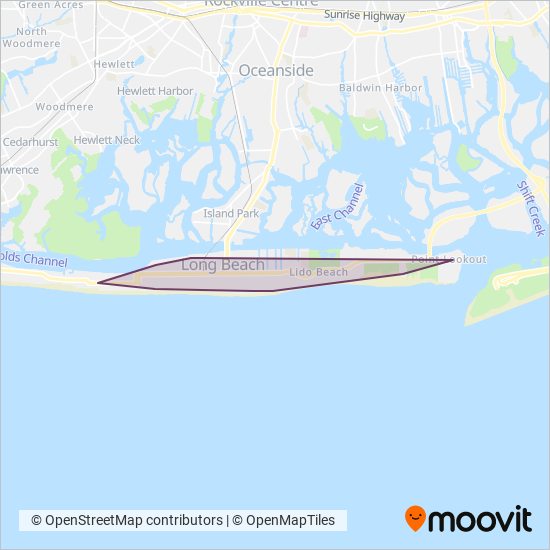 Mapa del área de cobertura de City of Long Beach Transportation