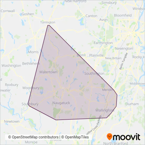 CTTransit coverage area map