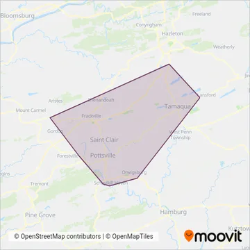 Schuylkill Transportation System coverage area map