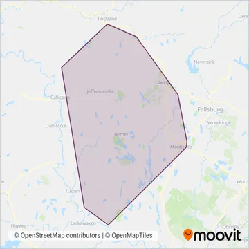 Sullivan County Transit coverage area map