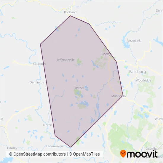 Sullivan County Transit coverage area map