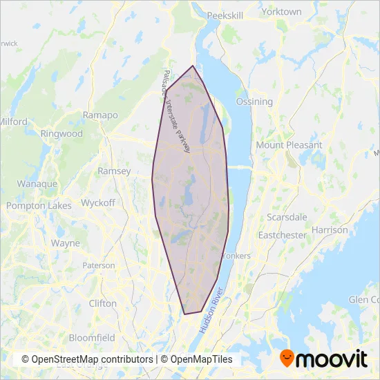 Rockland Coaches coverage area map