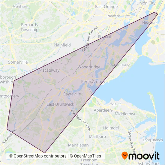 Suburban Transit coverage area map