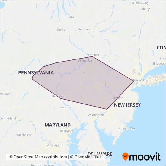 Fullington Trailways coverage area map