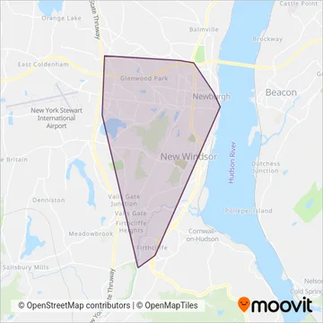 Newburgh Area Transit coverage area map