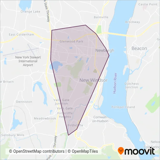 Newburgh Area Transit coverage area map