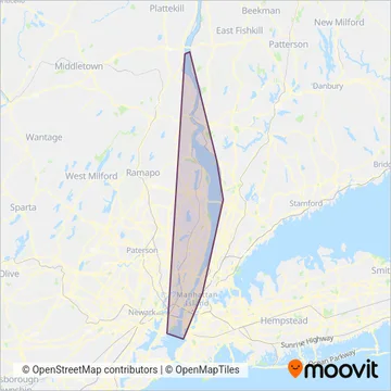 NY Waterway (Bus) coverage area map