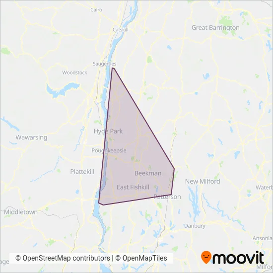 Dutchess County Public Transit coverage area map
