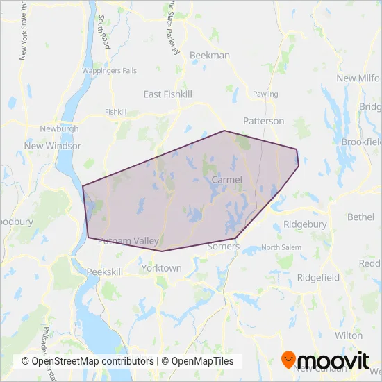 PART Putnam Area Rapid Transit coverage area map