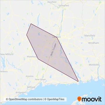 CTtransit coverage area map