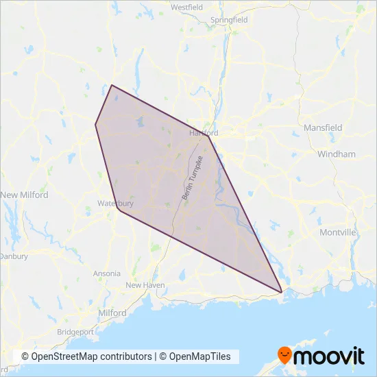 CTtransit coverage area map