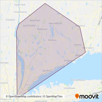 Metro-North coverage area map