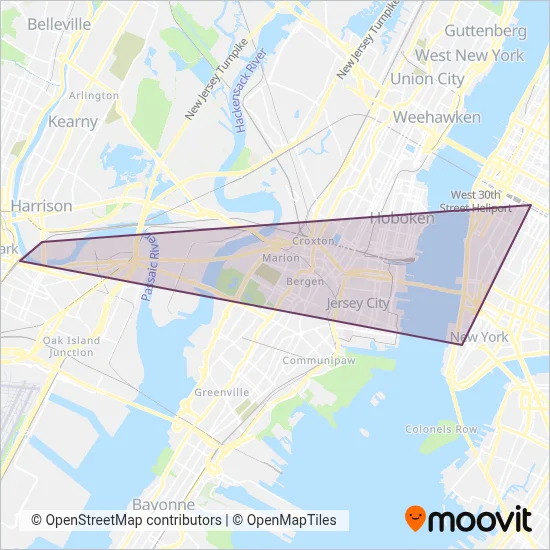 PATH coverage area map