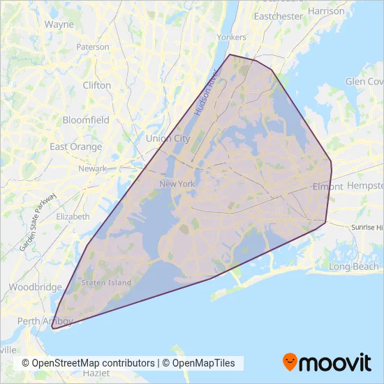 MTA Bus coverage area map