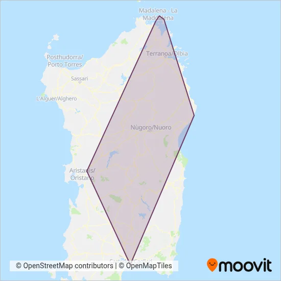 Area coperta dal servizio di TURMO TRAVEL SRL