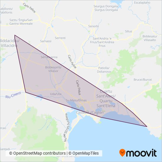 VACCA VIAGGI S.N.C. coverage area map