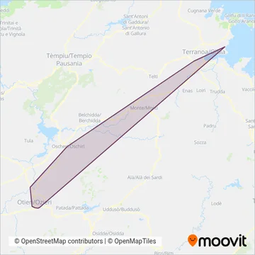 Area coperta dal servizio di AUTOSERVIZI F.A.B. S.R.L.