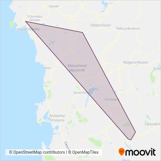 DEPLANU GIUSEPPINO-REDENTOURS SARDINIA coverage area map