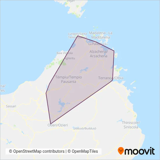 Area coperta dal servizio di Caramelli Tours