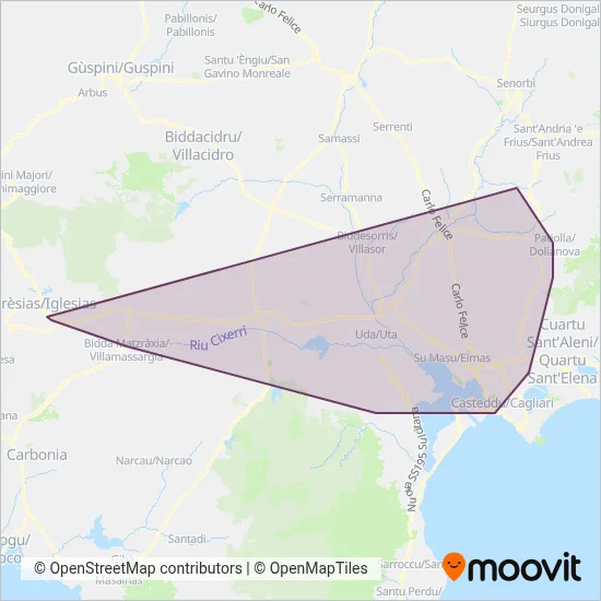 Area coperta dal servizio di DEDONI SARDINIA S.R.L.