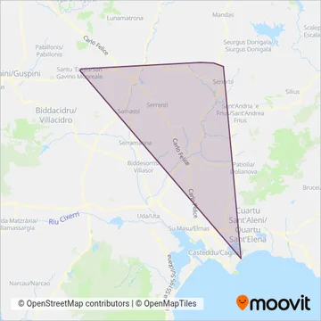 Area coperta dal servizio di AUTOLINEE TREXENTA SNC