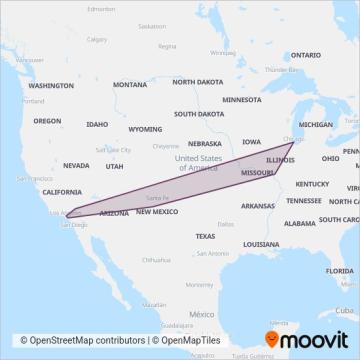 Amtrak coverage area map