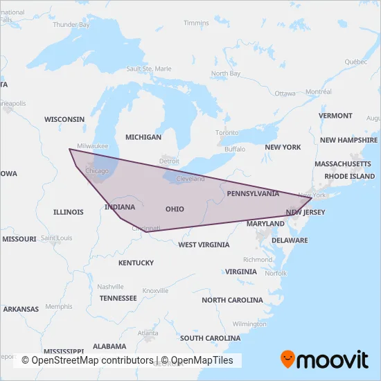 FlixBus-us coverage area map