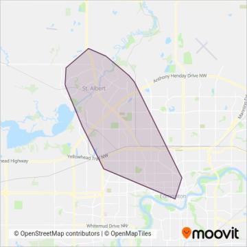 St. Albert Transit coverage area map