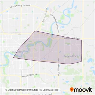 Strathcona County Transit coverage area map