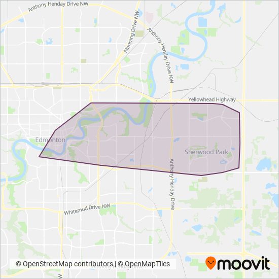 Strathcona County Transit coverage area map