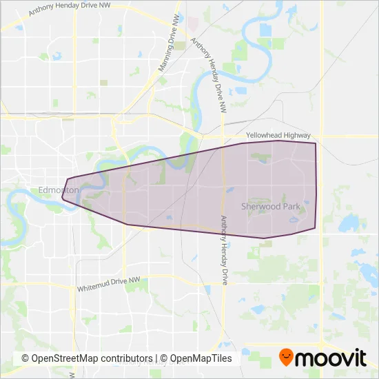 Strathcona County Transit coverage area map