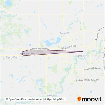 Spruce Grove Transit coverage area map