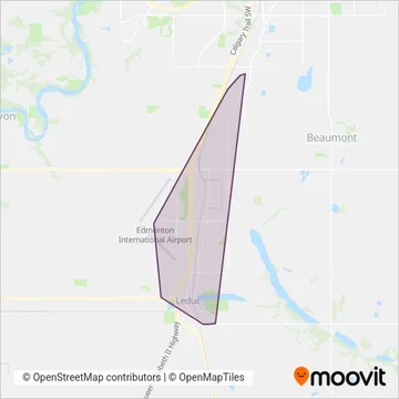 Leduc Transit coverage area map