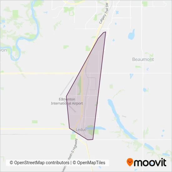 Leduc Transit coverage area map