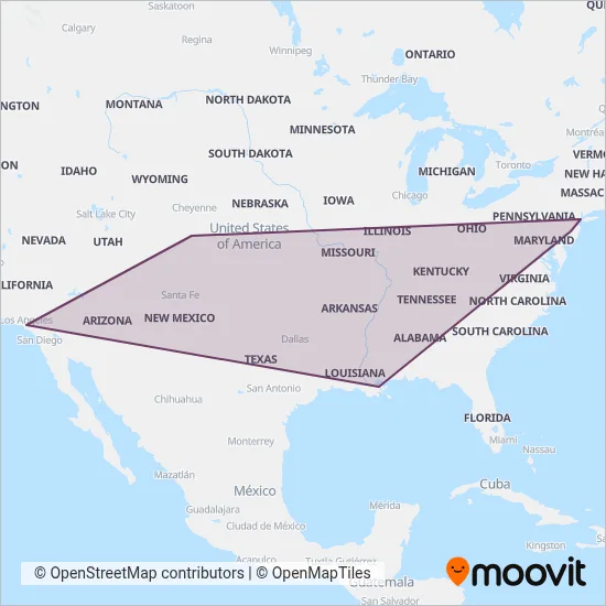 Greyhound-us coverage area map