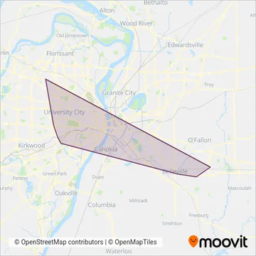 MetroLink coverage area map
