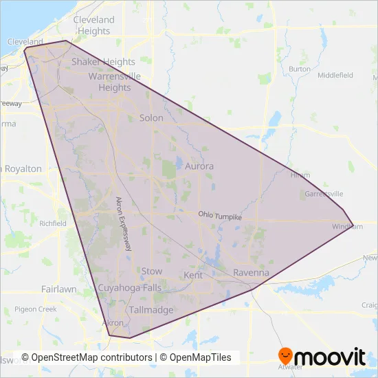 PARTA coverage area map