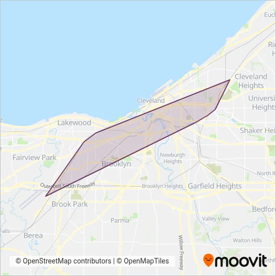 RTA Red Line coverage area map