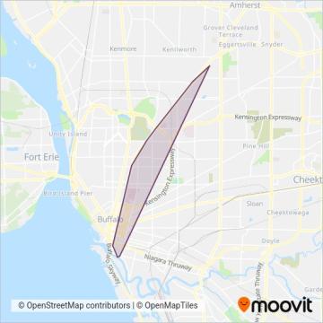 NFTA (Tram) coverage area map