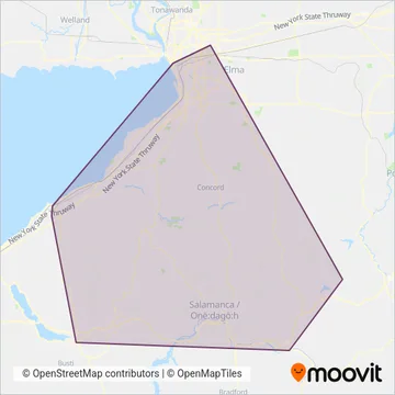 Coach USA Erie coverage area map