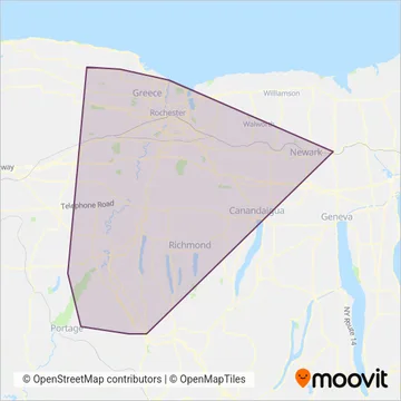 Regional Transit Service (RTS) coverage area map