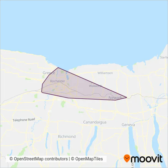 Regional Transit Service (RTS) coverage area map